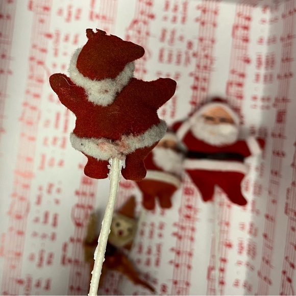 5 chenille fuzzy Santa Clause vintage - Picture 5 of 13